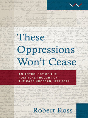 cover image of These Oppressions Won't Cease